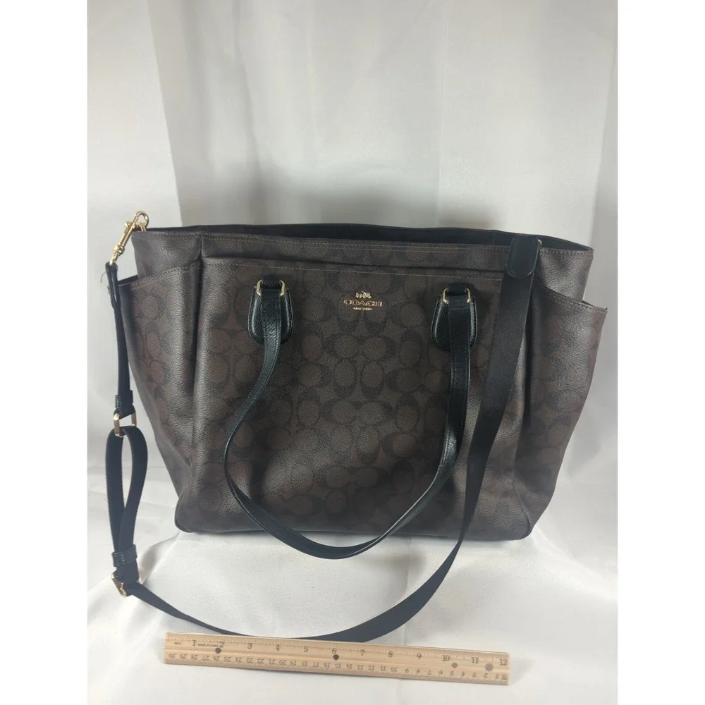 Coach Monogram Baby Diaper Bag Signature Crossbody Tote